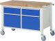 Fahrbare Werkbank 8466 | B1250xT700xH880-1080mm | 2xSchublade-TA | 2xTüren
