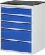 Schubladenschrank XL7.4 | B770xT650xH1030mm | M-Top-22mm | 5xSchublade-TA Schubladenschrank XL7.4 | B770xT650xH1030mm | M-Top-22mm | 5xSchublade-TA