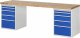 Werkbank 7511A3 | B2500xT700xH890mm | 10xSchublade-VA