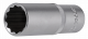 Steckschlüsseleinsatz | 1/2" | Zwölfkant | 19 mm | tief