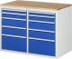 Schubladenschrank LL5.2.2 | B1145xT650xH825mm | B-Top-25mm | 10xSchublade-VA Schubladenschrank LL5.2.2 | B1145xT650xH825mm | B-Top-25mm | 10xSchublade-VA