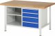 Werkbank höhenverstellbar 8463A2 | B1500xT900xH840-1040mm | 4xSchublade-VA