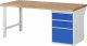 Werkbank 7507A1 | B2000xT900xH840mm | 3xSchublade-TA Werkbank 7507A1 | B2000xT900xH840mm | 3xSchublade-TA