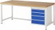 Werkbank höhenverstellbar 8162A1 | B2000xT900xH840-1040mm | 4xSchublade-TA Werkbank höhenverstellbar 8162A1 | B2000xT900xH840-1040mm | 4xSchublade-TA