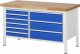 Werkbank höhenverstellbar 8653A2 | B1500xT700xH840-1040mm | 9xSchublade-TA Werkbank höhenverstellbar 8653A2 | B1500xT700xH840-1040mm | 9xSchublade-TA
