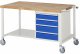 Fahrbare Werkbank 8162 | B1500xT900xH880-1080mm | 4xSchublade-VA Fahrbare Werkbank 8162 | B1500xT900xH880-1080mm | 4xSchublade-VA