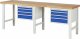 Werkbank höhenverstellbar 7132A1 | B2500xT700xH790-1140mm | 8xSchublade-TA Werkbank höhenverstellbar 7132A1 | B2500xT700xH790-1140mm | 8xSchublade-TA