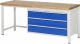 Werkbank höhenverstellbar 8357A1 | B2000xT700xH840-1040mm | 3xSchublade-TA
