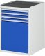 Schubladenschrank L5.6 | B580xT650xH825mm | MT-Top-25mm | 3xSchublade-TA | 1xTür