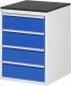 Schubladenschrank L5.1 | B580xT650xH820mm | M-Top-22mm | 4xSchublade-VA Schubladenschrank L5.1 | B580xT650xH820mm | M-Top-22mm | 4xSchublade-VA