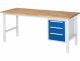 Arbeitstisch Tom höhenverstellbar - KM06 | B2000xT800xH760-1080mm | B-Platte-25mm