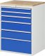 Schubladenschrank XL7.7 | B770xT650xH1035mm | B-Top-25mm | 6xSchublade-TA