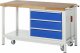 Werkbank mit Fahrgestell 8257 | B1500xT700xH880mm | 3xSchublade-TA Werkbank mit Fahrgestell 8257 | B1500xT700xH880mm | 3xSchublade-TA