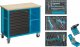 HAZET Werkbank ∙ fahrbar Assistent 177W ∙ Sortiment 177W-7/169 ∙ 169-teilig ∙ Schubladen | flach: 6 x 79 x 527 x 348 mm ∙ Schubla