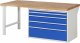 Werkbank 7711A1 | B2000xT900xH890mm | 5xSchublade-TA Werkbank 7711A1 | B2000xT900xH890mm | 5xSchublade-TA