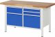 Werkbank höhenverstellbar 8472A2 | B1500xT700xH840-1040mm | 5xSchublade-VA