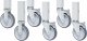 Rollensatz mit Expander | 2 Bock- und 4 Lenkrollen mit Feststeller Rollensatz mit Expander | 2 Bock- und 4 Lenkrollen mit Feststeller