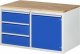 Schubladenschrank LL3.0.8 | B1145xT650xH645mm | B-Top-25mm | 3xSchublade-TA | 1xTür