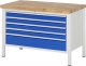 Werkbank höhenverstellbar 8368A2 | B1250xT700xH840-1040mm | 4xSchublade-TA