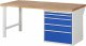 Werkbank 7611A1 | B2000xT900xH890mm | 5xSchublade-TA Werkbank 7611A1 | B2000xT900xH890mm | 5xSchublade-TA