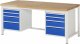 Werkbank höhenverstellbar 8182A1 | B2000xT900xH840-1040mm | 8xSchublade-TA