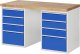 Werkbank 7510A3 | B1500xT700xH840mm | 8xSchublade-TA Werkbank 7510A3 | B1500xT700xH840mm | 8xSchublade-TA