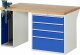 Werkbank 7610A2 | B1500xT900xH890mm | 4xSchublade-TA | 1xSSKL