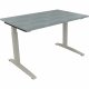 Schreibtisch Kufe Einzels. Quadrat B1200xT800xH650-850 si/Beton hell Schreibtisch Kufe Einzels. Quadrat B1200xT800xH650-850 si/Beton hell