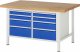 Werkbank höhenverstellbar 8478A2 | B1500xT900xH840-1040mm | 8xSchublade-TA Werkbank höhenverstellbar 8478A2 | B1500xT900xH840-1040mm | 8xSchublade-TA