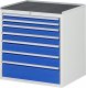 Schubladenschrank XL5.0 | B770xT650xH825mm | MT-Top-25mm | 7xSchublade-TA Schubladenschrank XL5.0 | B770xT650xH825mm | MT-Top-25mm | 7xSchublade-TA