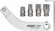 HAZET Türscharnier-Einsteckwerkzeug ∙ gebogener Bithalter ∙ Satz 2597-2/5 ∙ 9 x 12 mm Einsteck-Vierkant massiv ∙ 5/16 Zoll (8 mm