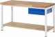 Werkbank 8001I7 | B1500xT700xH840-1040mm | Ablageboden Buche | 1xSchublade-TA