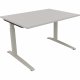Schreibtisch Kufe Einzels. Quadrat B1200xT900xH650-850 si/Lichtgrau Schreibtisch Kufe Einzels. Quadrat B1200xT900xH650-850 si/Lichtgrau