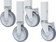 Rollensatz mit Expander | 2 Bock- und 2 Lenkrollen mit Feststeller Rollensatz mit Expander | 2 Bock- und 2 Lenkrollen mit Feststeller