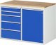Schubladenschrank LL5.22.12 | B1145xT650xH825mm | B-Top-25mm | 5xSchublade-TA,1xTür Schubladenschrank LL5.22.12 | B1145xT650xH825mm | B-Top-25mm | 5xSchublade-TA,1xTür