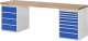 Werkbank 7822A3 | B2500xT700xH840mm | 12xSchublade-VA