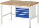 Werkbank höhenverstellbar 8132A1 | B1250xT900xH840-1040mm | 4xSchublade-VA