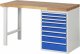 Werkbank 7519A1 | B1500xT700xH890mm | 8xSchublade-TA