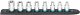HAZET SmartRail ∙ Flexible Kunststoff-Steckleiste 900E-SR/8 ∙ 1/2 Zoll (12,5 mm) Vierkant hohl ∙ Außen TORX® Profil ∙ 8-teilig ∙