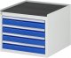 Schubladenschrank L2.13 | B580xT650xH465mm | MT-Top-25mm | 4xSchublade-VA