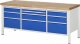 Werkbank höhenverstellbar 8756A2 | B2000xT700xH840-1040mm | 10xSchublade-TA Werkbank höhenverstellbar 8756A2 | B2000xT700xH840-1040mm | 10xSchublade-TA