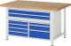 Werkbank höhenverstellbar 8923A2 | B1500xT900xH840-1040mm | 9xSchublade-VA