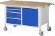Fahrbare Werkbank 8470 | B1500xT700xH880-1080mm | 4xSchublade-TA | 1xTür