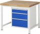 Werkbank höhenverstellbar 8159A1 | B1000xT900xH840-1040mm | 3xSchublade-VA