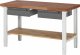 Werkbank höhenverstellbar 7002I7 | B1500xT700xH790-1140mm | 2xSchubladen-TA