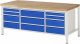 Werkbank höhenverstellbar 8757A2 | B2000xT900xH840-1040mm | 11xSchublade-TA