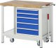 Werkbank mit Fahrgestell 8171 | B1000xT700xH880mm | 5xSchublade-TA Werkbank mit Fahrgestell 8171 | B1000xT700xH880mm | 5xSchublade-TA