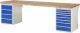 Werkbank 7822A3 | B3000xT900xH890mm | 12xSchublade-VA