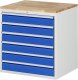 Schubladenschrank XL5.16 | B770xT650xH825mm | B-Top-25mm | 6xSchublade-TA
