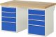 Werkbank 7510A3 | B1500xT900xH840mm | 8xSchublade-TA Werkbank 7510A3 | B1500xT900xH840mm | 8xSchublade-TA